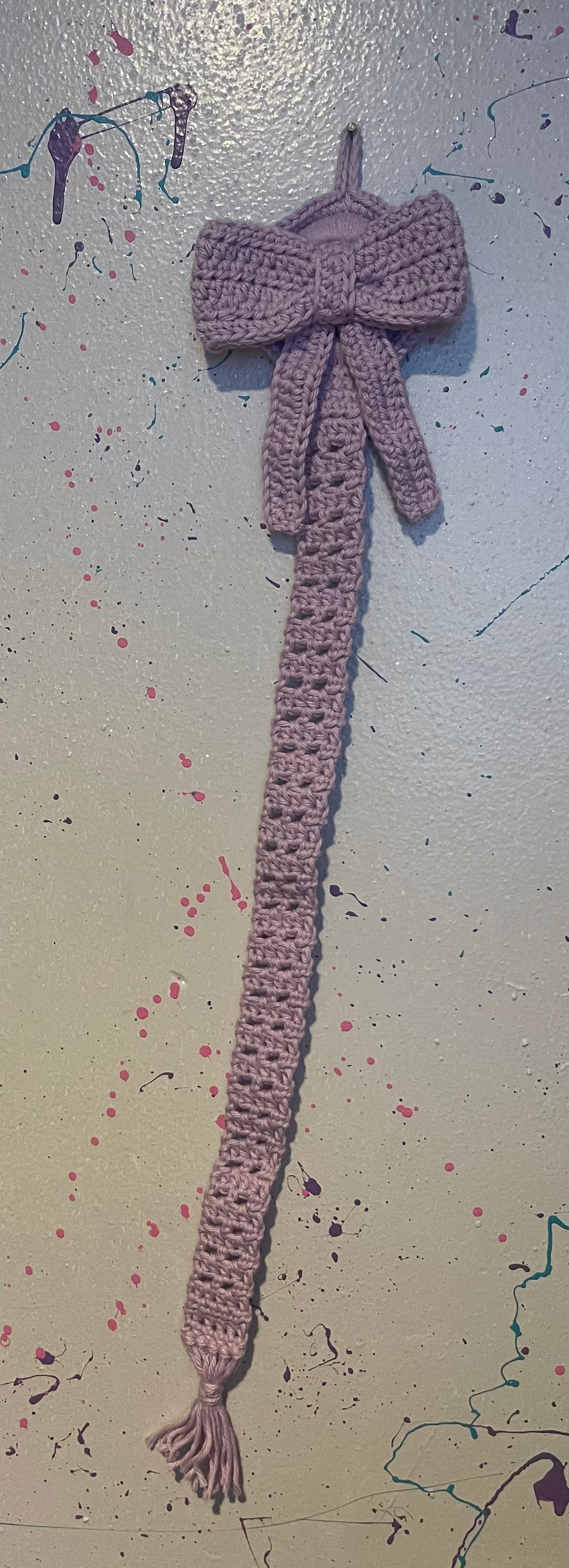 Crochet hair bow hangers