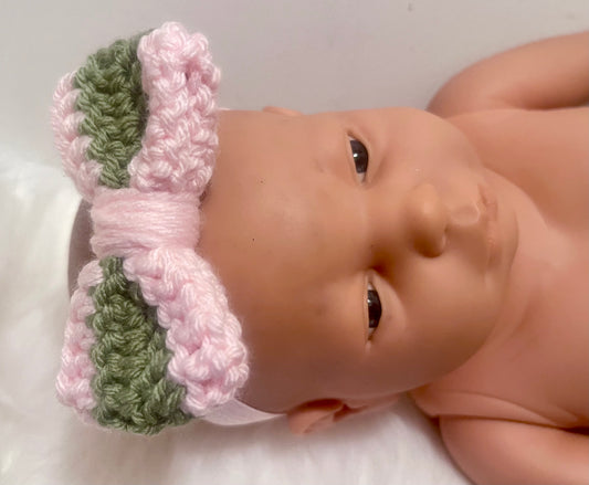 Crochet Baby bow headband