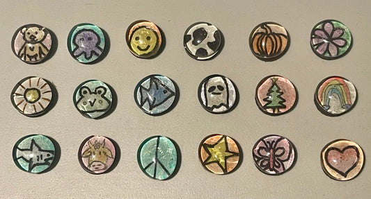 Hand drawn magnets
