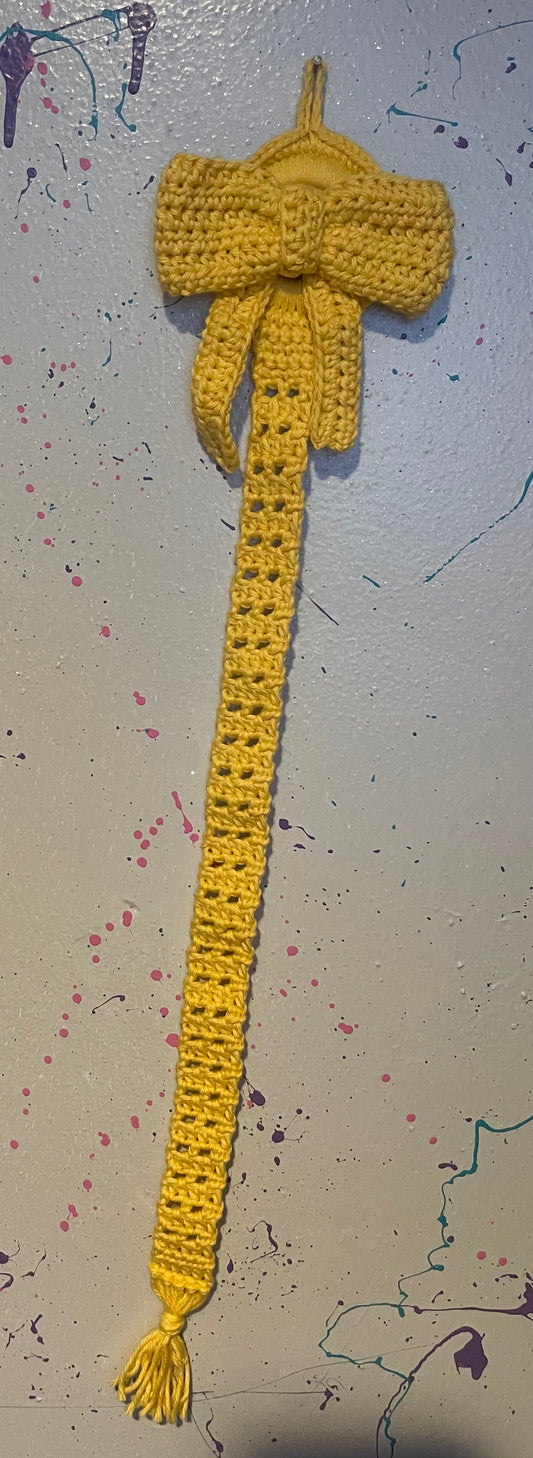 Crochet hair bow hangers