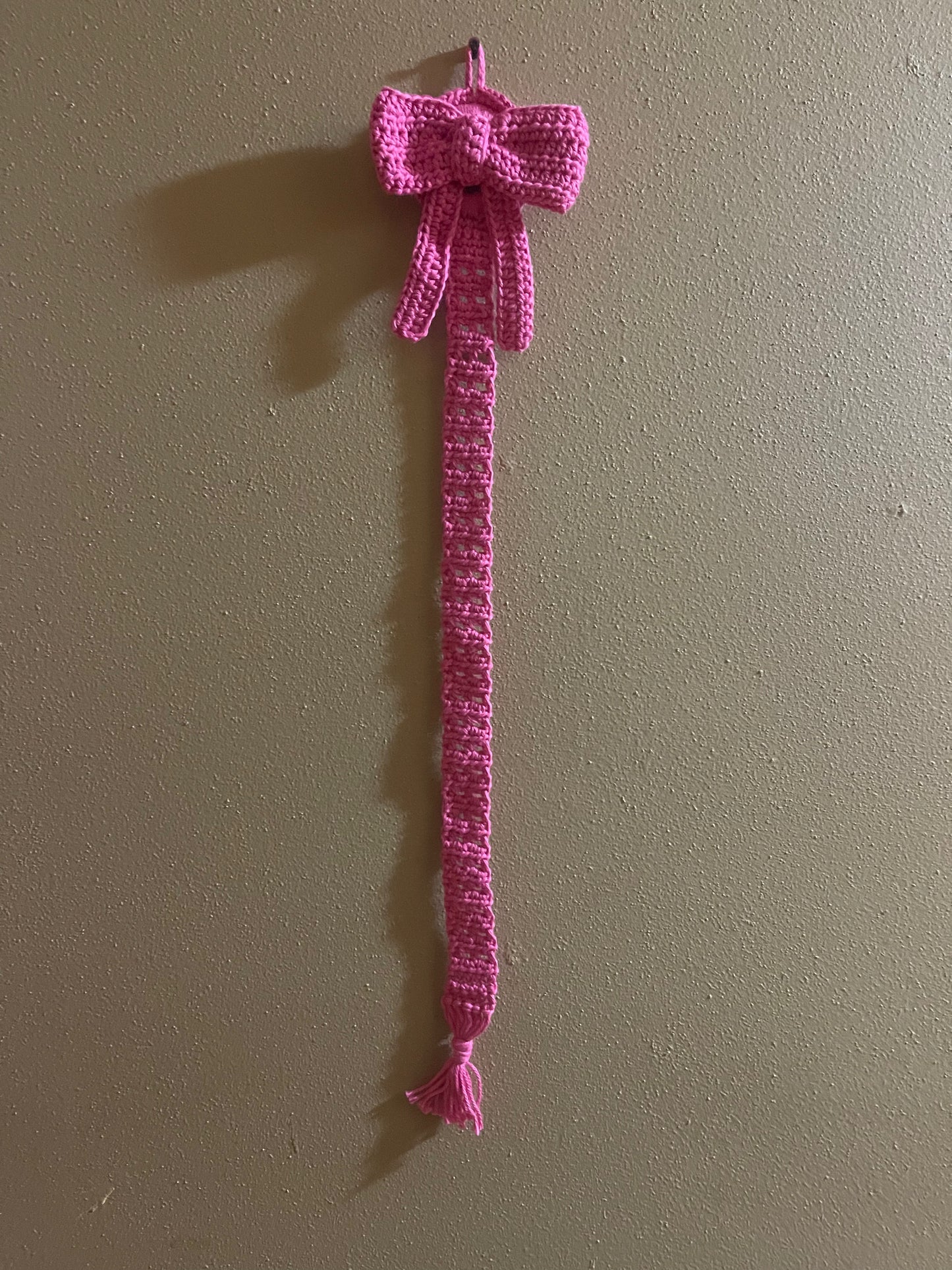 Crochet hair bow hangers